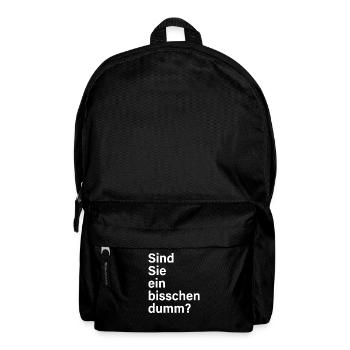 Sind Sie Ein Bisschen Dumm Misanthrop Smalltalk - Rucksack - Schwarz - Vorne
