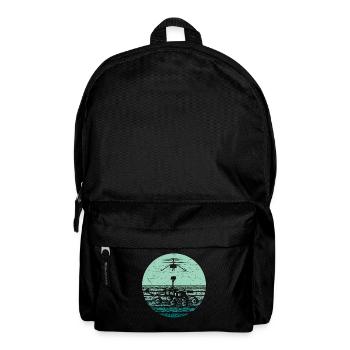 Planet Sterne Mond Galaxie - Rucksack - Schwarz - Vorne