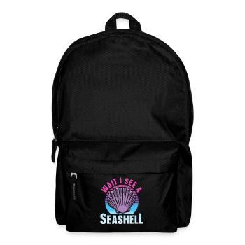 Wait I see a shell collecting shells - Backpack - black - Front