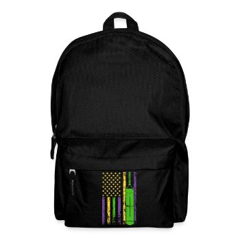 American Sports Flag Cricket Bat - Backpack - black - Front