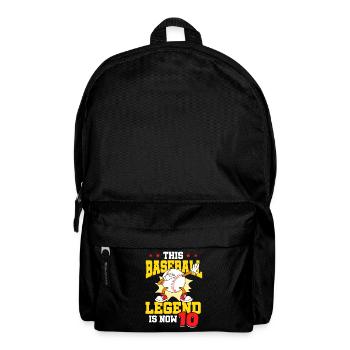 Diese Baseball-legende Ist Jetzt 10 Sports Kid - Rucksack - Schwarz - Vorne