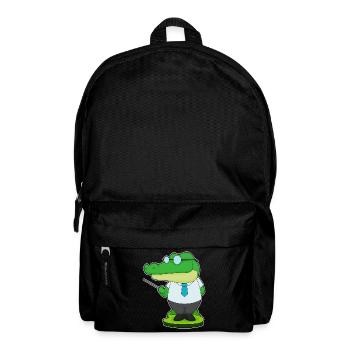 Crocodile Teacher Pointing Stick School - Backpack - black - Front