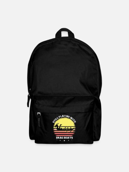 Drachenboot und Drachenboot Crew - Rucksack - Schwarz