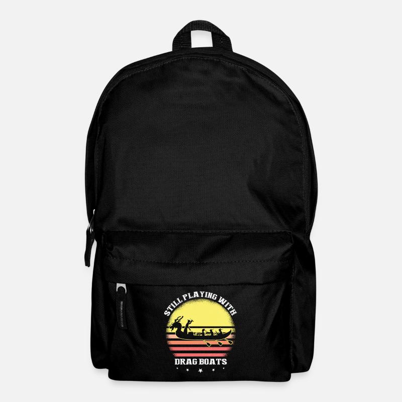 Drachenboot und Drachenboot Crew - Rucksack - Schwarz