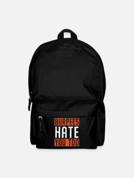 Burpees hassen dich auch Trainer Gym Fitness - Rucksack - Schwarz