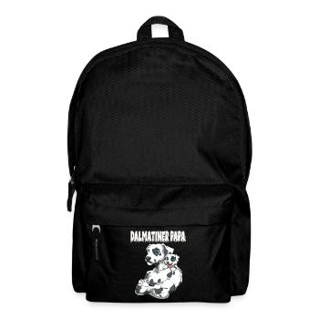 Dalmatiner Papa mit Dalmatiner Kind - Rucksack - Schwarz - Vorne