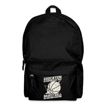 Education is important, but sports ball basketball - Backpack - black - Front