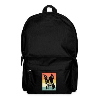 Boston Terrier - Rucksack - Schwarz - Vorne