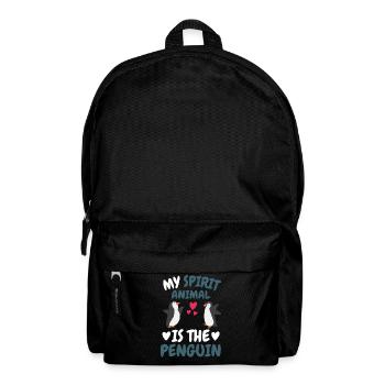 Mein spirituelles Tier Geschenk Vogel Pinguin - Rucksack - Schwarz - Vorne