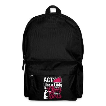 Cheerleading Act Like A Lady Cheer Like A Cheering - Backpack - black - Front