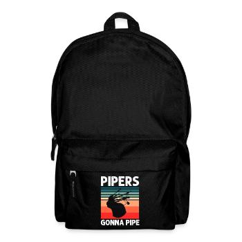Scotsman Zitat für Dudelsackmusiker und Dudelsack - Rucksack - Schwarz - Vorne