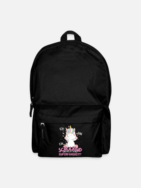 Schulkind 2023 Einhorn Schulanfang für Mädchen - Rucksack - Schwarz