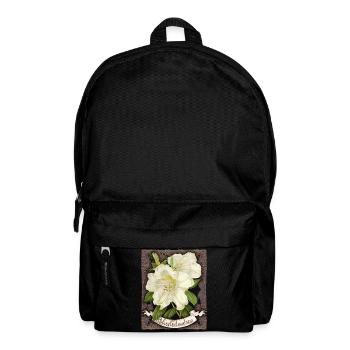Vintage rhododendron, antique botanical drawing - Backpack - black - Front