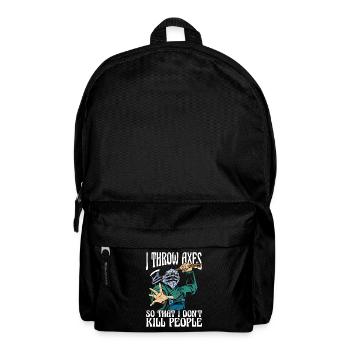 Lancer de hache Je lance des haches pour que je travaille le bois - Sac à dos - noir - Devant