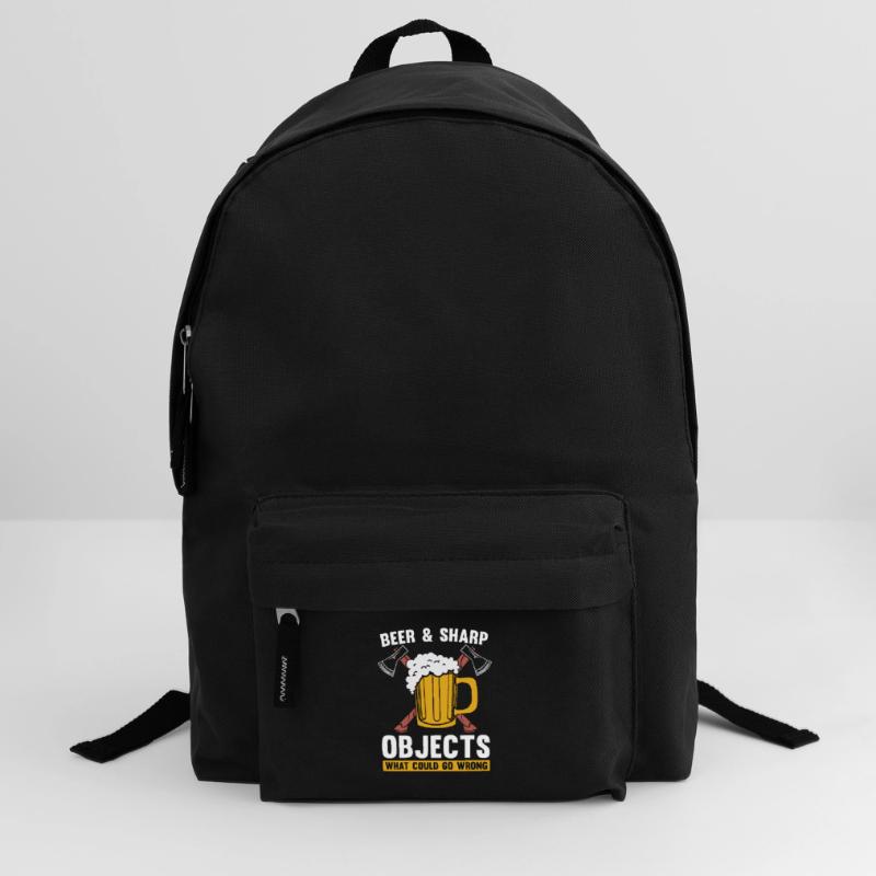 Axe Throwing Beer & Sharp Objects Hatchet Thrower Backpack