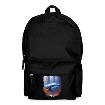 Surrealismus Kunst Wal im Wald - Rucksack - Schwarz - Vorne