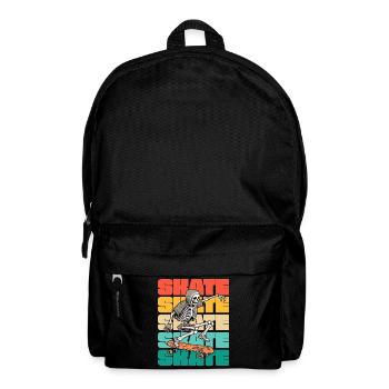 Skateboarding Coole Skateboarder Skelett Bunt - Rucksack - Schwarz - Vorne