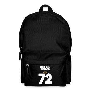 72. Geburtstag Geschenk - 72 Jahre mit Krone - Rucksack - Schwarz - Vorne