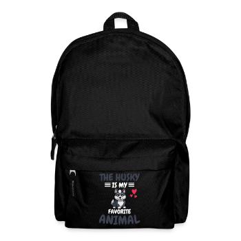 Favorite Animal Dog Lovers Animal Gift Husky - Backpack - black - Front