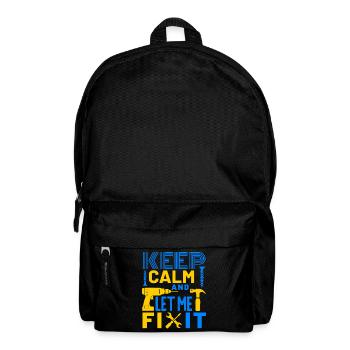 Restez calme et laissez-moi le réparer - Sac à dos - noir - Devant