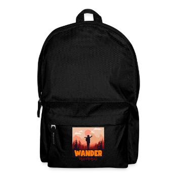 Hiking women in nature - Backpack - black - Front