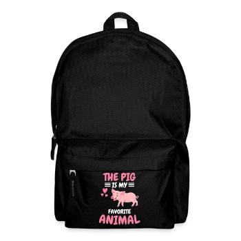 Lieblingstier Geschenk Bauernhof Tier Schwein - Rucksack - Schwarz - Vorne