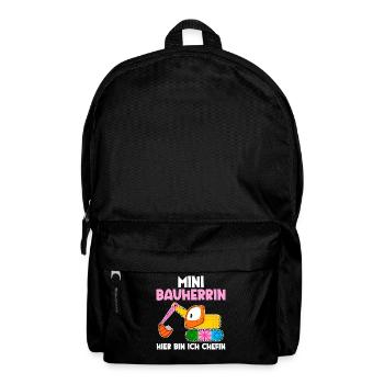 Bagger Bauherrin - Rucksack - Schwarz - Vorne