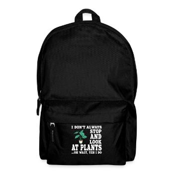Funny Plant Saying - Backpack - black - Front