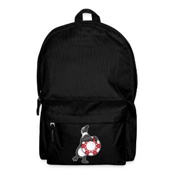 Penguin Poker Jetons de poker - Sac à dos - noir - Devant