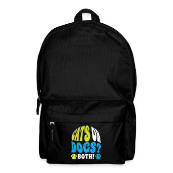 Cats or Dogs Both Lovers Cat Dog - Backpack - black - Front