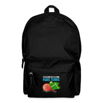 Padel Ich spiele lieber Padel-Tennis - Rucksack - Schwarz - Vorne
