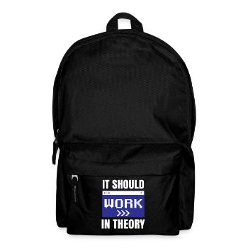 In Der Theorie Sollte Es Funktionieren Coding Code - Rucksack - Schwarz - Vorne