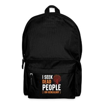 Ich suche tote Menschen Ich mache Genealogie Genea - Rucksack - Schwarz - Vorne