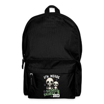 Ich werde großer Bruder 2023 - Süße Panda Brüder - Rucksack - Schwarz - Vorne