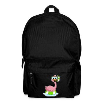 Flamingo Schwimmen Schwimmring Sommer - Rucksack - Schwarz - Vorne
