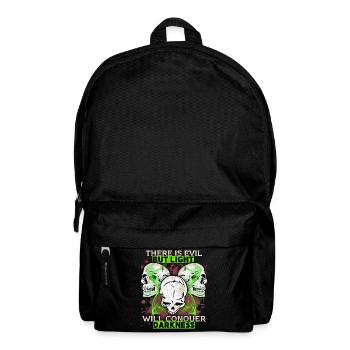 Comic Totenkopf Skull Motivation Spruch - Rucksack - Schwarz - Vorne