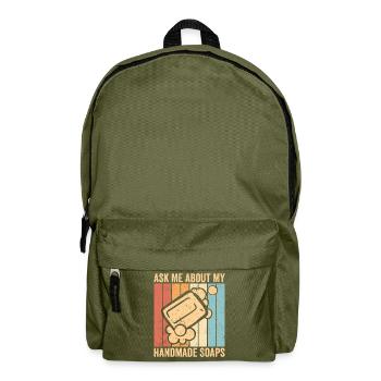 Fabricant de savon amusant - Sac à dos - vert olive - Devant