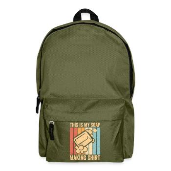 Fabricant de savon amusant - Sac à dos - vert olive - Devant