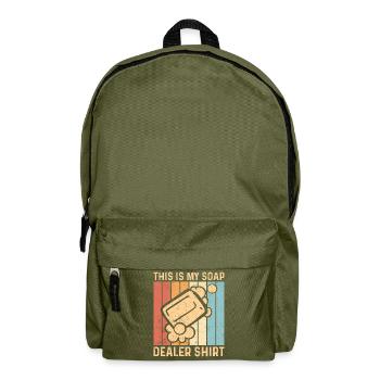 Fabricant de savon amusant - Sac à dos - vert olive - Devant