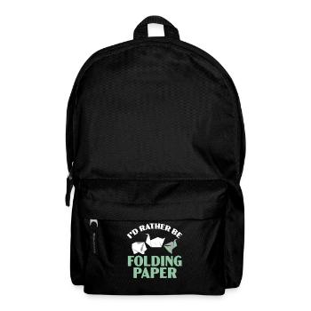 Ich würde lieber Papier falten Origami Japanische - Rucksack - Schwarz - Vorne