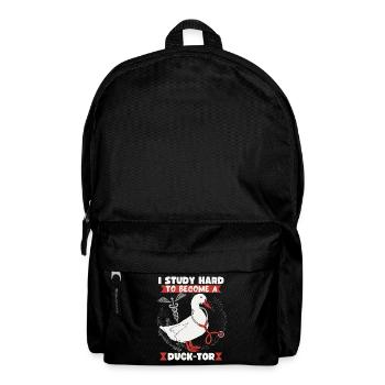 Medizinstudent, Arzt Witz Comic Ente Doktor Spruch - Rucksack - Schwarz - Vorne