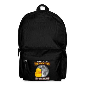 Comic Ente, Gummiente lustiger Spruch mit Mond - Rucksack - Schwarz - Vorne