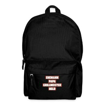 Ehemann Papa Grillmeister - Rucksack - Schwarz - Vorne