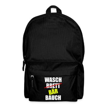 Waschbär Bauch Waschbrett - Rucksack - Schwarz - Vorne