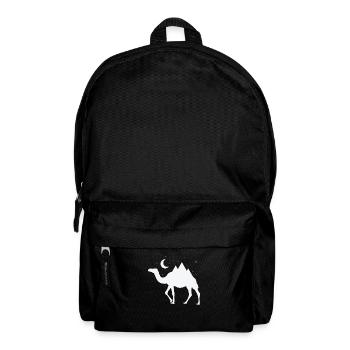 Camel with mountains as humps at night - Backpack - black - Front