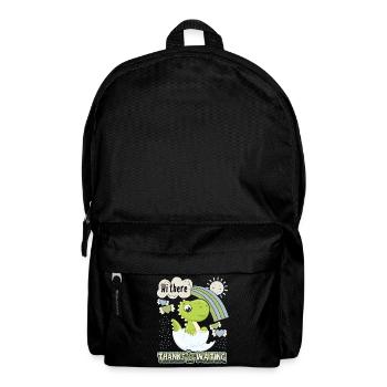 Dinosaur egg with baby dino, newborn saying - Backpack - black - Front