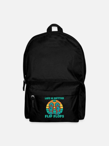 Tourist Flip Flops Urlaubsbekleidung - Rucksack - Schwarz