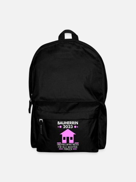 Bauherrin 2023 Hausbau Baustelle - Rucksack - Schwarz