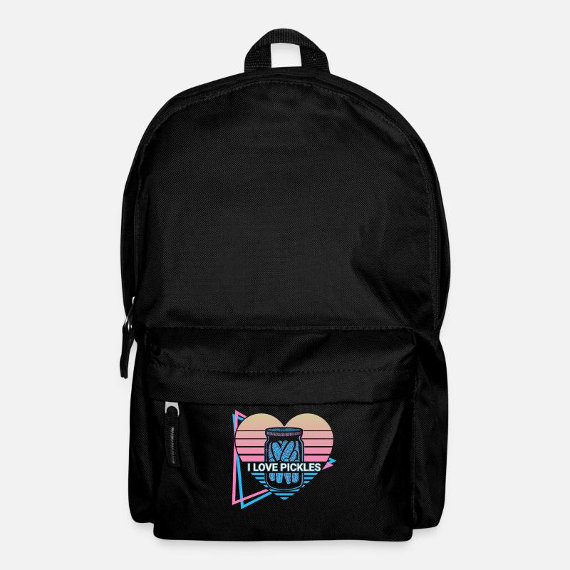 I Love Pickles Gurke Retro - Rucksack - Schwarz
