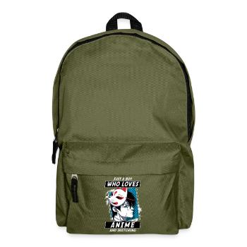 ANIME BOYS4 JUSTABOYWHOLOVESANIMEANDKSETCHING - Rucksack - Olivgrün - Vorne